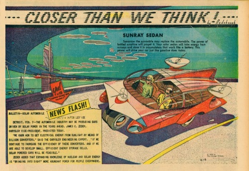 Closer Than We Think 11/29/1959 Chicago Tribune postArthur Radebaugh artist