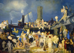 theories-of:  George Wesley Bellows, Riverfront No.1, 1915, Oil on canvas, 115.3 x 160.3 cm 