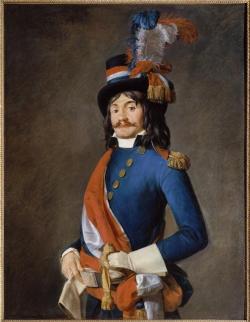 loquaciousconnoisseur:  Entourage of Jacques Louis David Portrait of Jean-Baptiste Milhaud, Deputy of the Convention, in his uniform of representant of the People to the Armies (1794) 