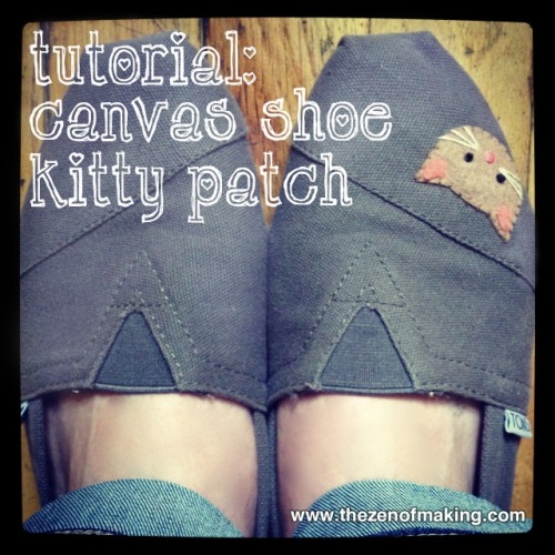 DIY Kitty Cat Felt Patch for Shoes or Clothes. Or wherever you want to use it. I love this tutorial 