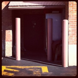 The way in. #awning #doorway #work #dark