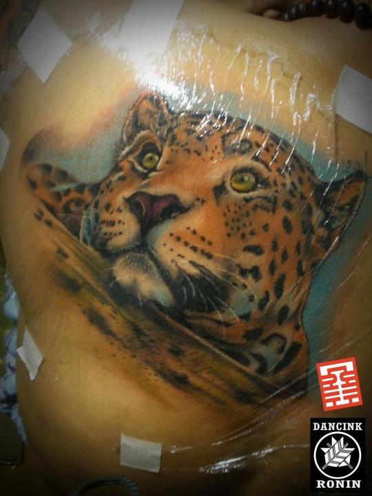 fuckyeahtattoos:  Leopard  Sadness Tattoo artist : Addee Sixx 