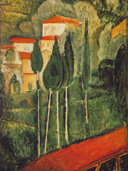 Porn photo peira:  Amedeo Modigliani:  Landscape (1919)