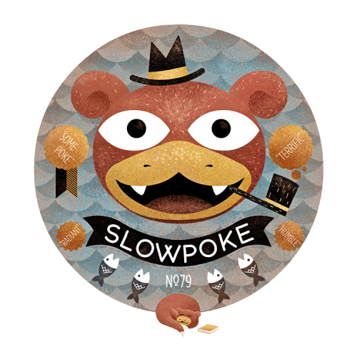 pokemonbattleroyale:  #79 Slowpoke by Scott Benson 