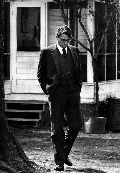 Gregory Peck between scenes of To Kill a Mockingbird (1962)