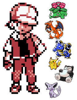 subzerocool:  Ash/Red’s Team as the Champion when you challenged him inside of Mount Silver ~ Pokemon G/S/C versions