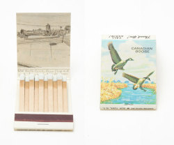 siftingflour:  Matchbook Landscapes is an interesting project by Krista Charles, who has collected old matchbooks ever since she salvaged a small collection from her then 90 year old grandfather-in-law. For each matchbook I find where the location of