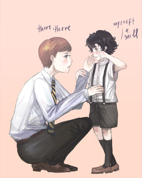 rondemonde:Big bro Mycroft and crying baby cute young Sherlock.Imagine Their childhood days! Sherloc