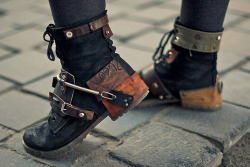 salmonking:  sagaston:  bornofanatombomb:  Boots by Alex Steshak of Homeless Bros.  Reblogging again for the source.  #things I want to lick is the most useful tag I have ever seen. Why didn’t I have one.  Let me rectify this. 