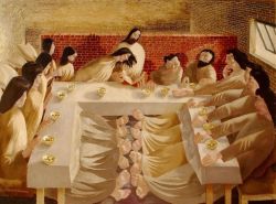 missfolly:  Stanley Spencer: Last Supper (1920)