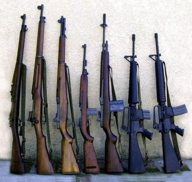 cracc:  Guns of war. US battle rifles