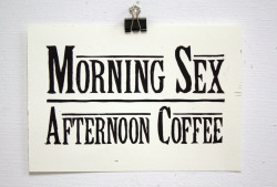 karess72:  Morning sex  Afternoon sex Evening sex Midnight sex  Yep, those times work&hellip;