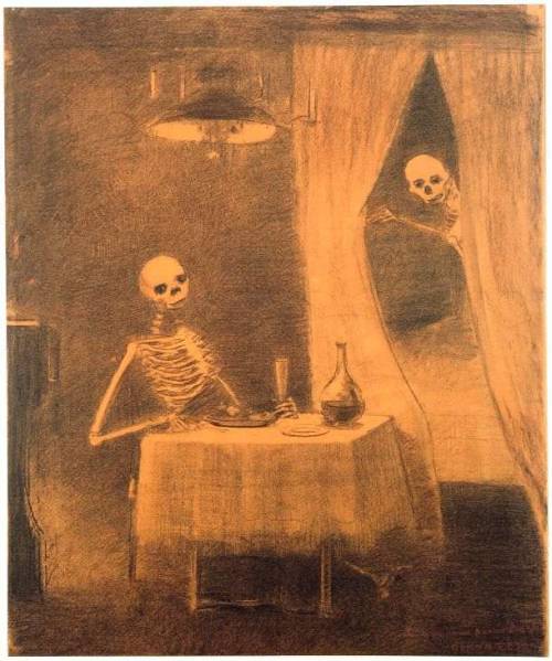 poboh:The Battle of the bones, 1881, Odilon Redon. French Symbolist Painter (1840 - 1916)