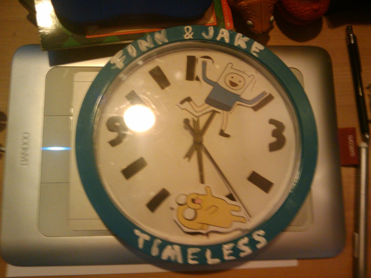 I finally finished that Adventure Time clock I was working on. It took so long mostly