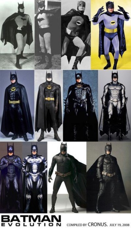 The Evolution of a Gentleman Batman… watchanish:
“The Evolution of Batman.
”
