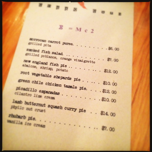Another Friday night at the Neon Carrot. Pie Night! (1) New England Fish Pie (2) &ldquo;group&am