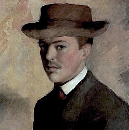 argiko:  Macke August . Germany, 1887-1914. Self-Portrait. Oil on canvas. 