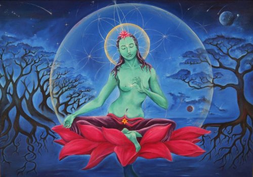 psychedelicsex:zenalien:hallucihoop:Green Tara - Joseph Skala~ॐ