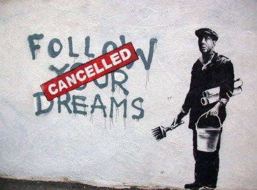 fiore-rosso:  BANKSY. [dream again and again until they come to life] 