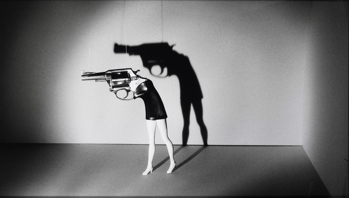 psychedelicway:  Laurie Simmons Walking Gun1991 