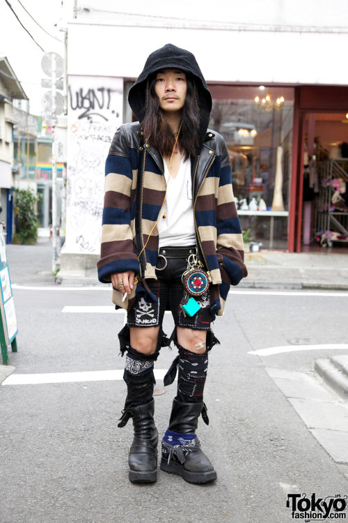 Always-awesome Li Lium in Harajuku wearing a Blackmeans jacket &amp; Vivienne Westwood x George Cox 