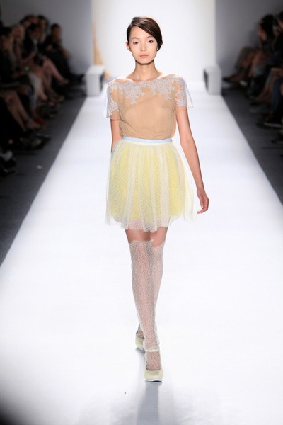 Reblogging for asian cuteness. evachen212:  this Honor SS12 look is pure adorable femininity and abs