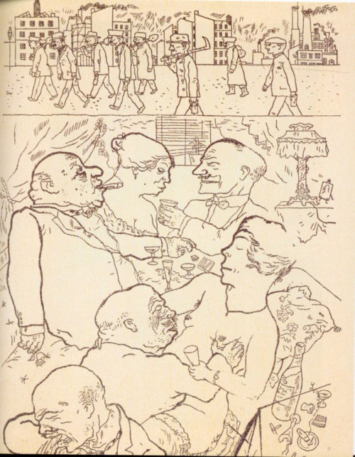 archives-dada:  George Grosz, Früh um 5 Uhr (À cinq heure du matin), 1920, Berlin, Galerie Pels-Leusden 