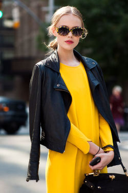 s-tylized:  theleatherweather:  balenciag-a:  indvlge:  amazinglyperfectstyle:  Check out for streetstyle/fashion  COLORFUL FASHION / STREETSTYLE! Message me and I’ll check you out, need more blogs to follow xx  q’d  Black and Yellow  qd 