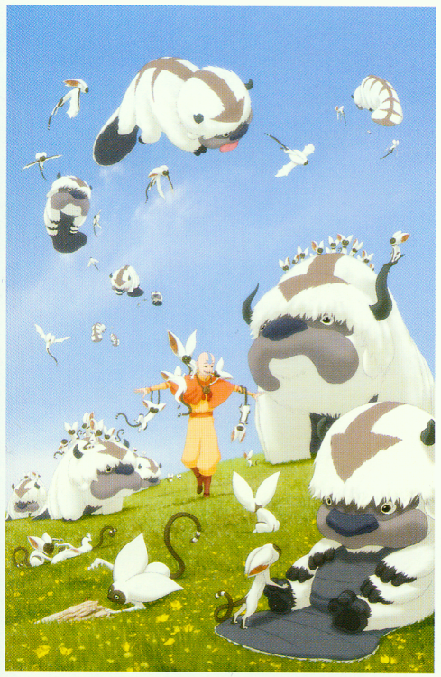 shinyv: Aang finds more sky bison and flying lemurs! this is my favorite thing ever okay here is a g