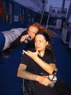 fitzgeraldmouse:  Peter Tägtgren (Hypocrisy, Pain) and Mikael Stanne (Dark Tranquillity) 