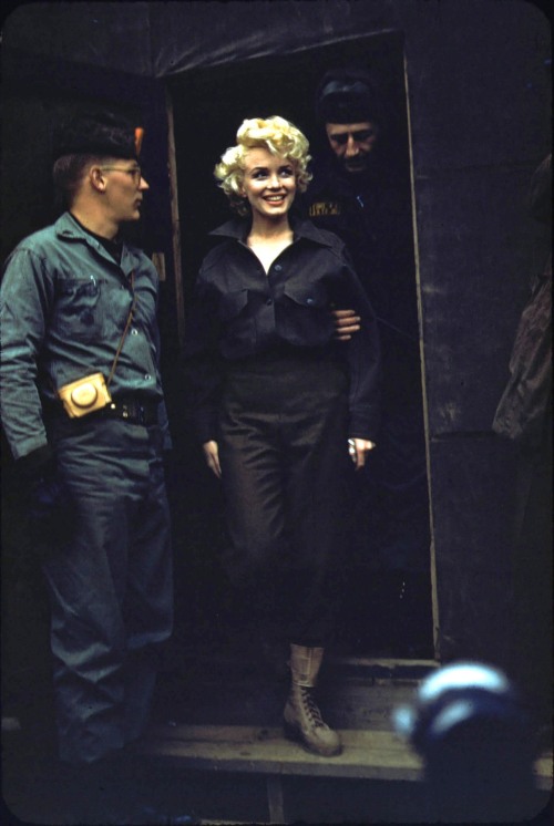 cuntsucka:  alwaysmarilynmonroe:  A rare colour photo of Marilyn in Korea from the Robert H McKinley Collection, February 1954.  (via imgTumble)