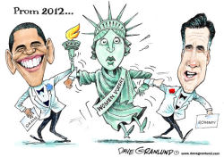 bethanypost:  Obama vs. Mitt Prom 2012 ~ Picture by Dave Granlund