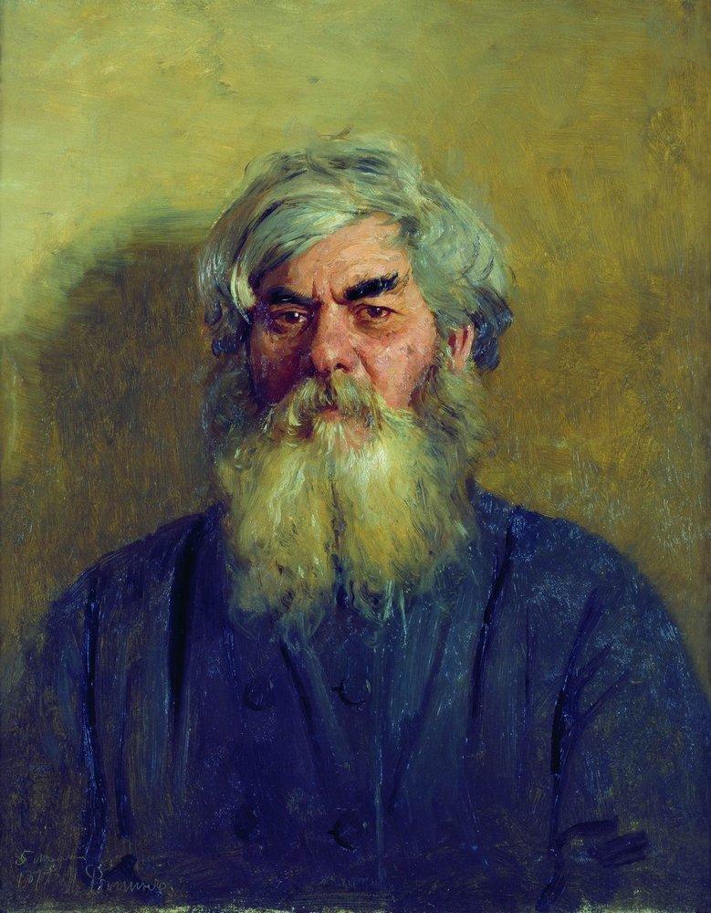 lecorpsdeshommes:  Ilya Repin - “Muzhik with an evil eye” (1877), portrait of