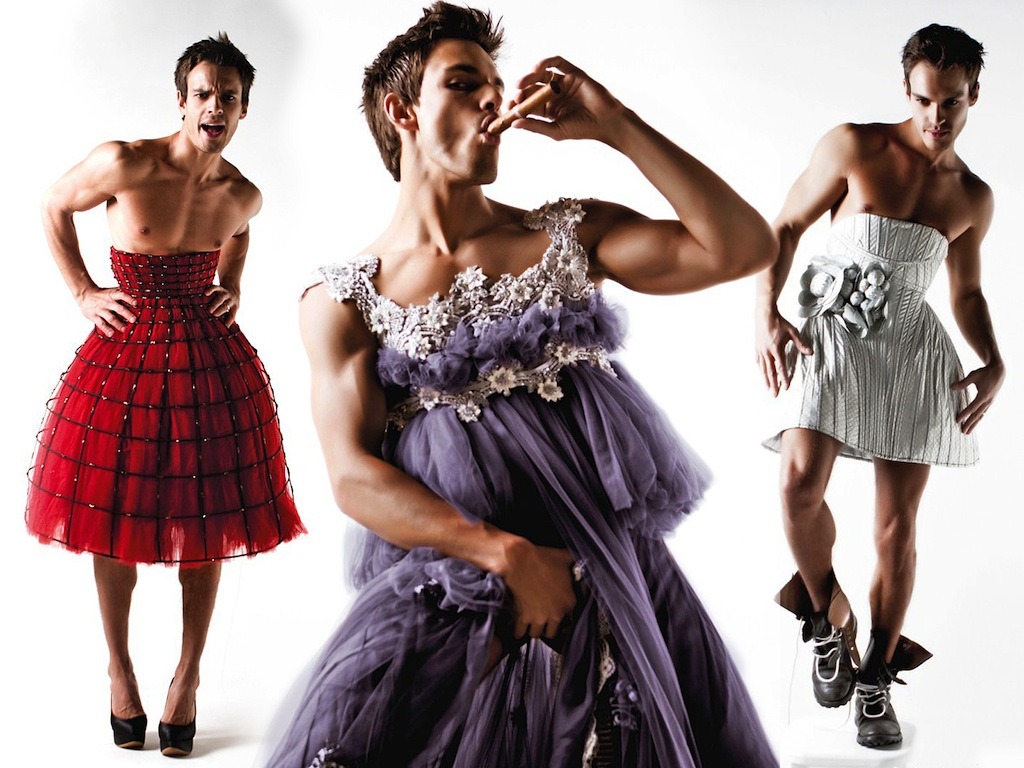 grabyourankles:  Roman Blinov in frocks 