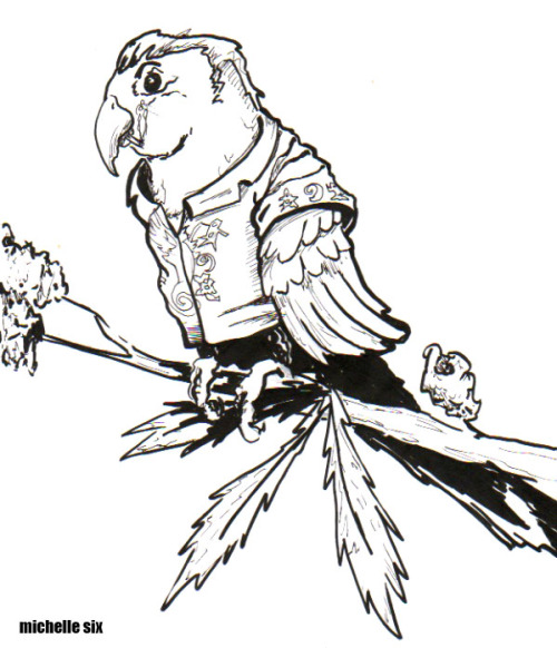 I Drew Ricky From Trailer Park Boys As Though He Were My Pet Conure. Just Because.