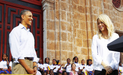 iheartshakira:  Shakira with Barack Obama (April 15).  