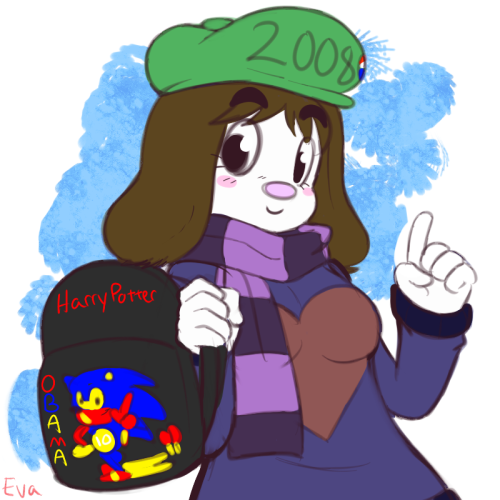 charathon:  By Eva ~4/15/2012 Charathon Round 3 Fiz’s Grandpa Jr.  she now has that backpack it is now canon