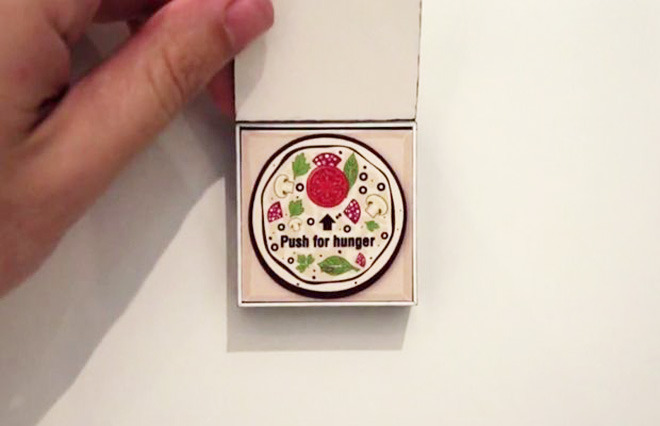 gigglingbean:  This is a  PIZZA BUTTON A take-away pizza chain in Dubai named Red