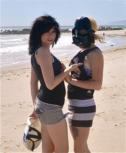 starwarsgonewild:  stephanistephani: Hot . Haha. <3  Dark Side of the Force Tits Trick 
