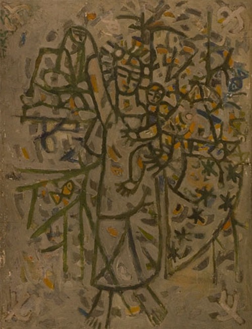 Nirode Majumdar, Neta’s Ghat, Oil on canvas, 88 X 116.5 cm, found at ngmaindia.