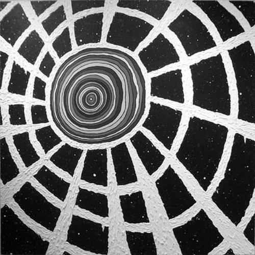 Mamie Holst, Landscape Before Dying (Exiting), 2009-11; acrylic paint on canvas; 72 x 72”