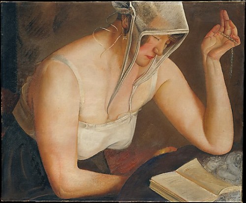 Woman Reading (1922). Boris Grigoriev (Russian, 1886–1939). Oil on canvas. The Metropolitan Museum o