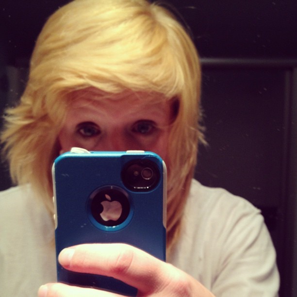 Blonde, gotta do the brown sometime.  #colour #dye #hair #blonde #gauges #holes #plugs