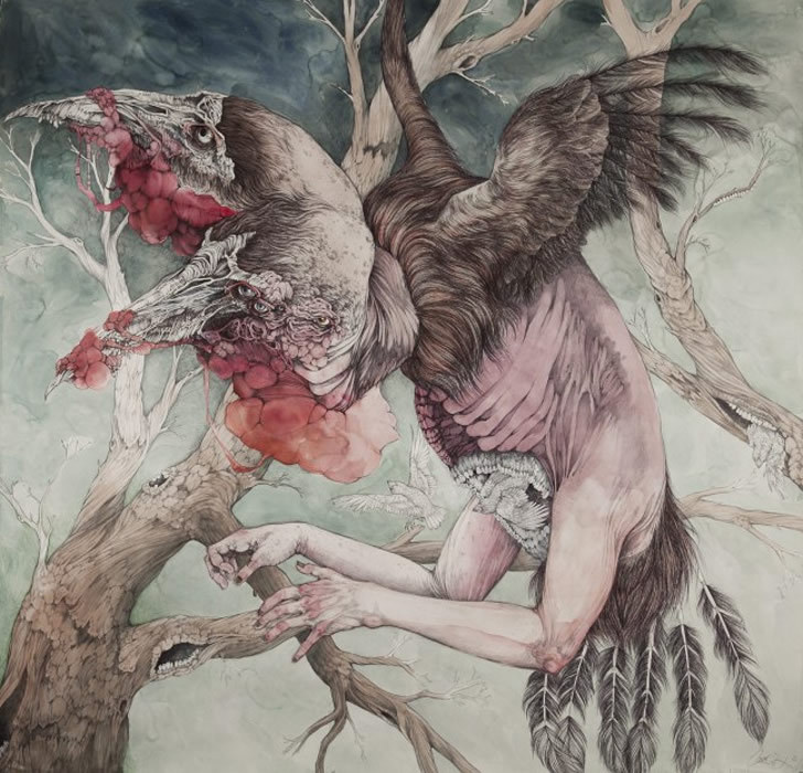 artcollage:  Contemporary Mythology by Caitlin Hackett 