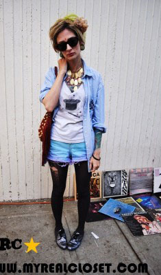 Cute new style blog took some shots of me while out at the Melrose trading post last
