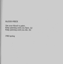 bandtshirt:  Yoko Ono - Blood Piece 