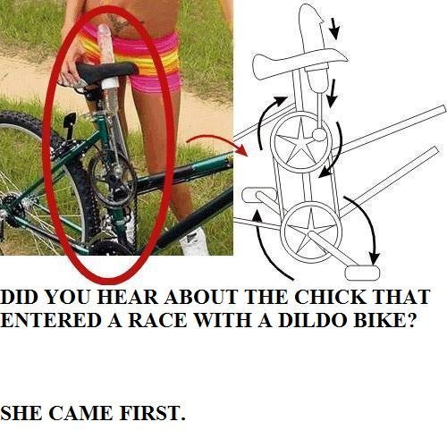 Dildo on a bike