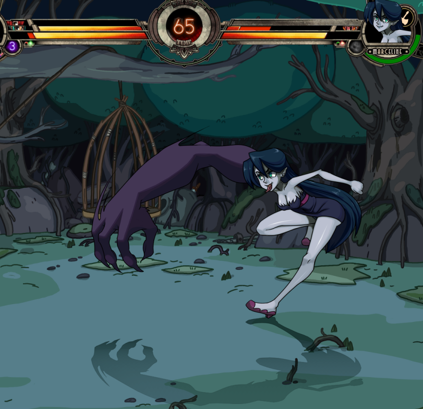 grimphantom2:  ninsegado91:  vanillycake:  Whoah whoah Skullgirls added a Marceline