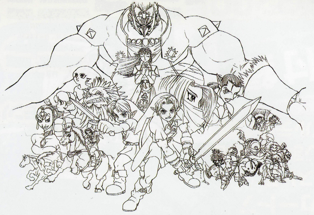 gameandgraphics:  Zelda: Ocarina of Time concept art (Nintendo 64, 1998). source