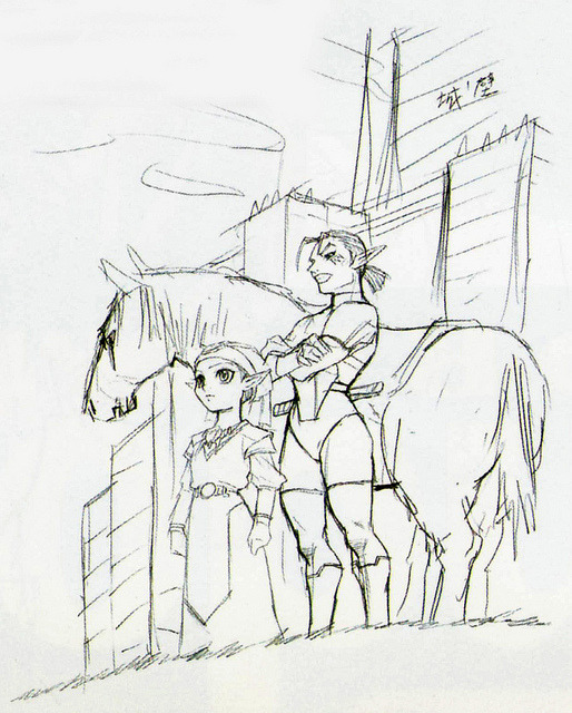 gameandgraphics:  Zelda: Ocarina of Time concept art (Nintendo 64, 1998). source